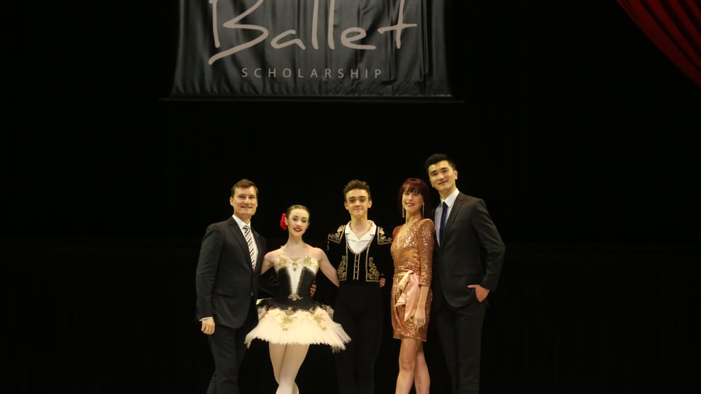 2017 Sydney Eisteddfod Ballet Scholarship winners with adjudicators David McAllister AM, Prudence Caldwell and Hao Bin. Photo: WinkiPoP Media