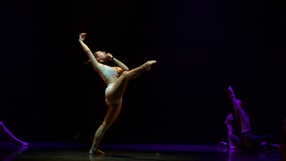 Tiana Pinnell (3rd year BFA Dance Performance Student) in We are Schadenfreude by Richard Causer. Photo: Fiona Cullen