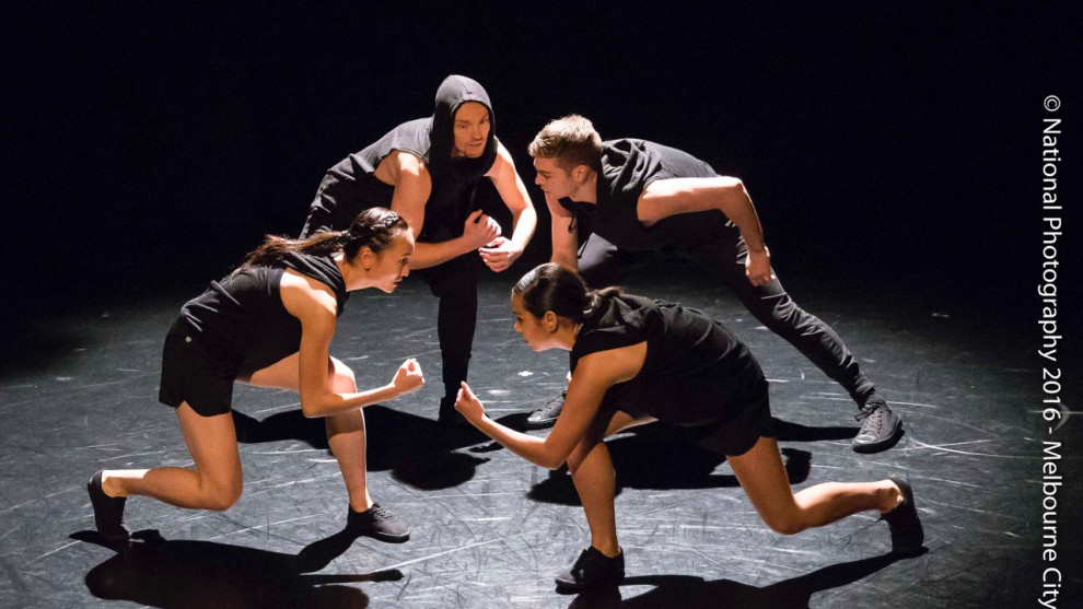 Jocelyn Yee, Brendan Bradshaw, Carolina Pais and Callum Gugger in Yuiko Masukawa&rsquo;s &ldquo;8-bit&rdquo;. Photo: National Photography
