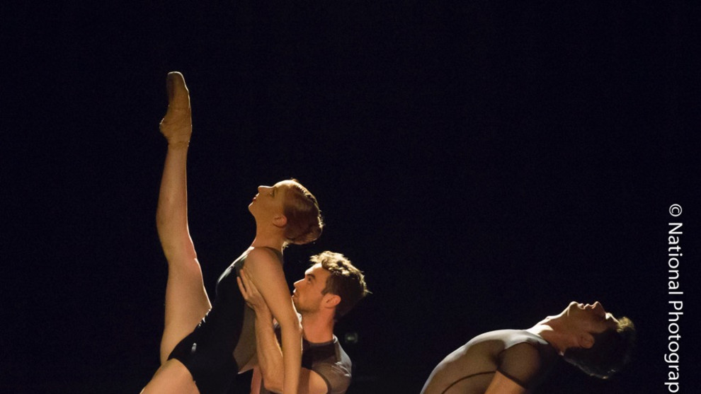 Charlotte Price, James Ferguson Jr and Tynan Wood during Brendan Bradshaw&rsquo;s &ldquo;[inner]&rdquo;. Photo: National Photography