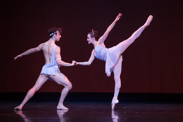 Jade Wood and Marcus Morelli in 'Diana and Acteon'. Photo: Daniel Boud.