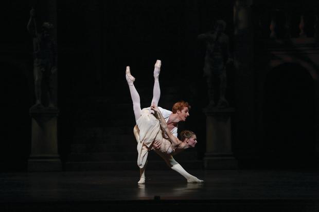 Principal dancer of the Royal Ballet Steven McRae as Romeo and Natasha Kusch, then QB principal, as Juliet in QB's 'Romeo and Juliet' (2014). Photo: David Kelly.