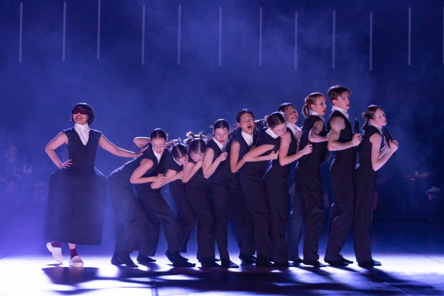 Candice Adea as the Matre Demon with the WAB ensemble in 'Gainsbourg'. Photo by Bradbury Photography.