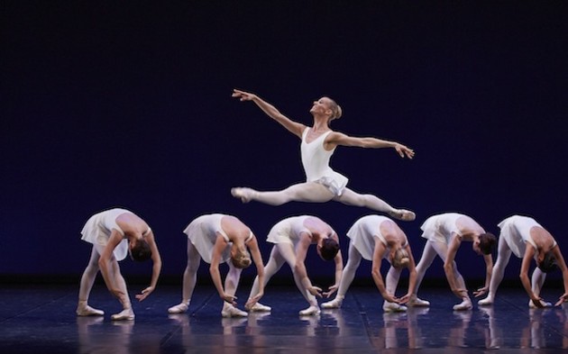 Roberta Martins Portugal and dancers of West Australian Ballet in Concerto Barocco. Photo: Sergey Pevnev