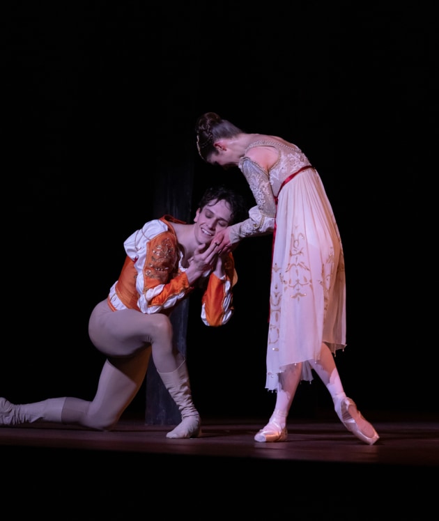 Callum Linnane and Sharni Spencer in Romeo and Juliet (Cranko), The Australian Ballet, 2022. Photo: Rainee Lantry