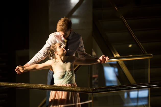 Jianna Georgiou and Alex Luke in Restless Dance Theatre's 'Intimate Space'. Photo: Shane Reid