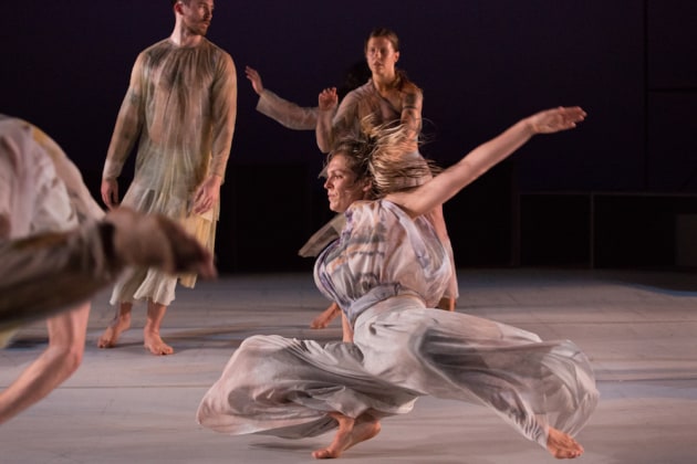 "Dust" takes off when the dancers really move - and they do, with luscious fluidity. In the foreground is Samantha Hines. Photo: Courtesy of Dancenorth.