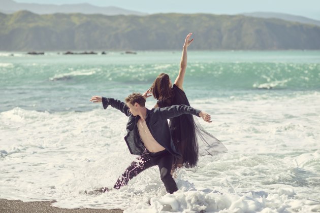 NZDC Artist Stella Clarkson and RNZB Principal Joshua Guillemot-Rodgerson. Photo by Ross Brown