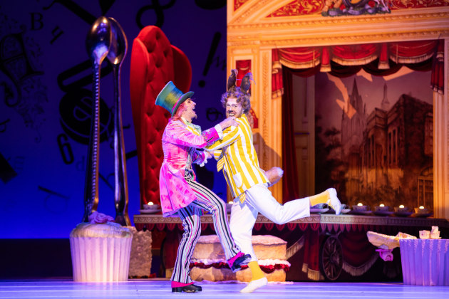George Murray Nightingale as the Mad Hatter and Timothy Coleman as the March Hare. Photo by Daniel Boud.
