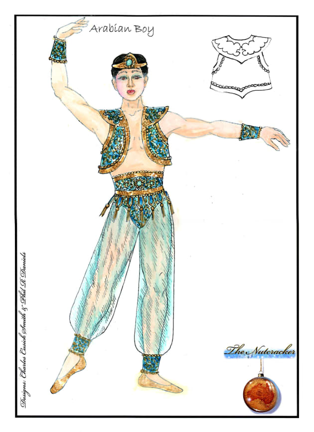 Arabian Boy costume design sketch