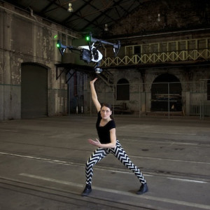 Alison Plevey in Dancing With Drones. Photo provided courtesy of Josephine Starrs and Leon Cmielewski and Alison Plevey.