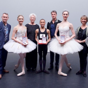 Genee medalists with judges.