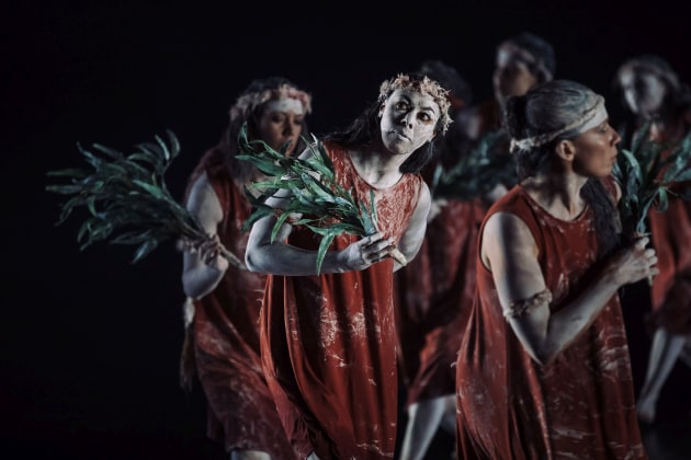 Jasmin Sheppard performing in 'Ngathu'. Photo: Daniel Boud.