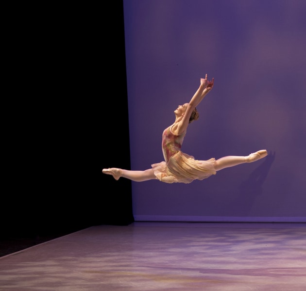Level 6 pupil Ines Hargreaves performing in 'Jubiliation'.