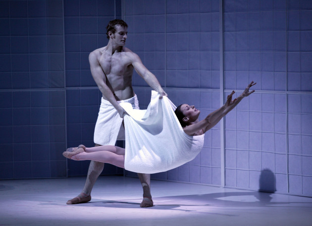 Simon Turner and Katherine Griffiths dancing with Sydney Dance Company. Photo: Jeff Busby.