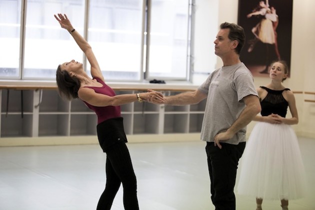 Maina Gielgud, Steven Heathcote and Natasha Kusch rehearsing Giselle. Photo:  Lynette Wills