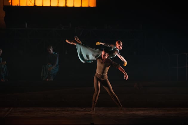 Victor Estevez and Mia Heathcote in 'No Man's Land'.
Photo DAVID KELLY