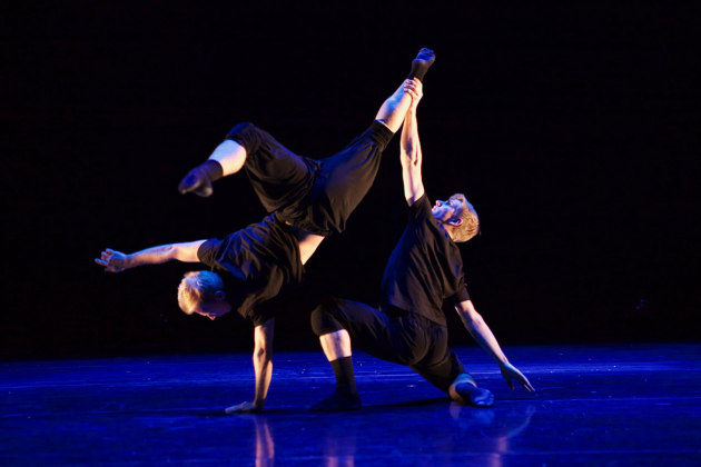 Jayden Grogan and Brock Fiedler in Csaba Buday&rsquo;s Shadow Ninja. Photo: Fiona Cullen.