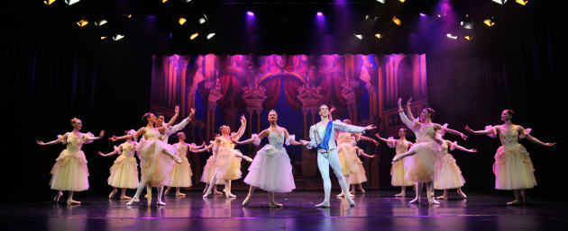 The Evil Queen's Wedding - Rebekah Petty as the Queen with Ethan Louis as the King and corps de ballet.
Photo by Michael Lean Photography.