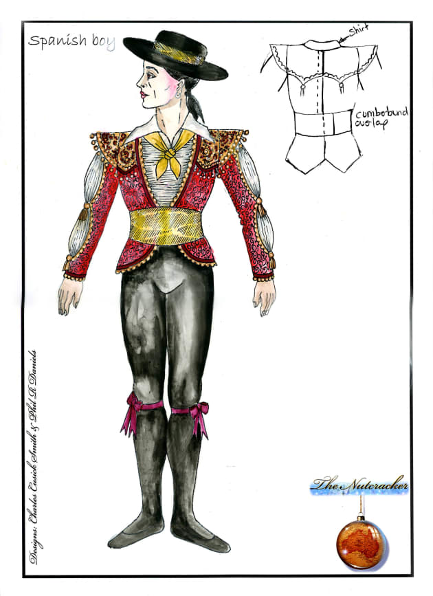 Spanish Boy costume design sketch