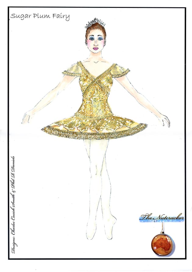Sugar Plum Fairy costume design sketch