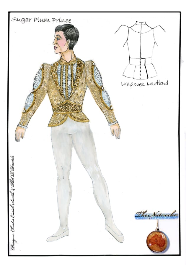 Sugar Plum prince costume design sketch