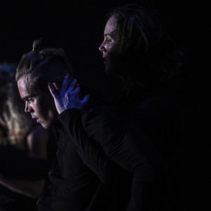 Sarah Fiddaman & Brianna Kell, foreground (L-R) Andrew Searle & Erynne Mulholland. Choreography Raewyn Hill. Photo: Leigh Turner, Bottlebrush Studio.