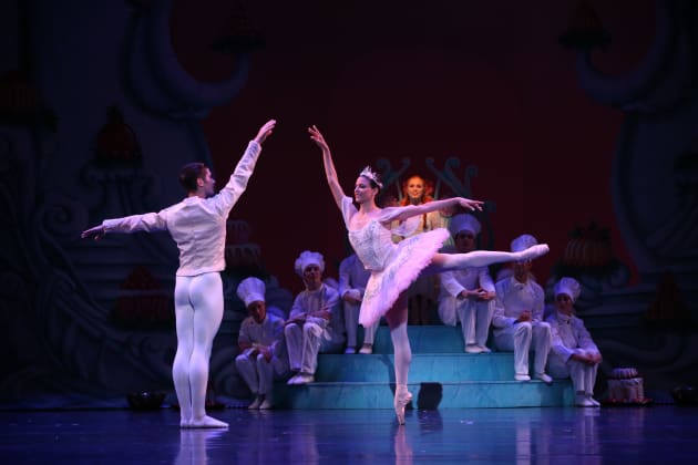 Yanela Pinera as the Sugar Plum Fairy and Alexander Idazsak as the Prince. Photo: David Kelly.