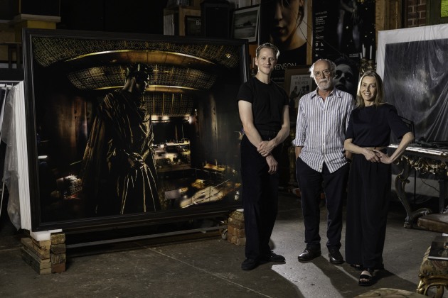 David Hallberg, Bill Henson and Catherine Quinlan. The final photo is behind them. Photo by Mark Gambino.