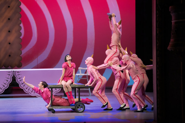 Shaun James Kelly and Kirby Selchow as Gretel with Gingerbread Men.

Photo: Stephen A'Court