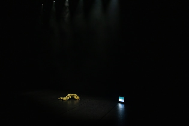 Amber McCartney performs in her own 'Tiny Infinite Deaths'. Photo by David Kelly.