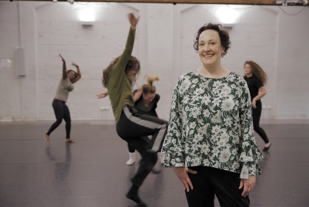 Amanda Philips with some YAP participants. Photo:  Alexander Waite Mitchell.