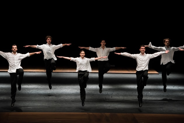 Anne Marie de Keersmaeker's 'Grand, Precise, Male Fugue'.
Photo: Bertrand Stofleth.
