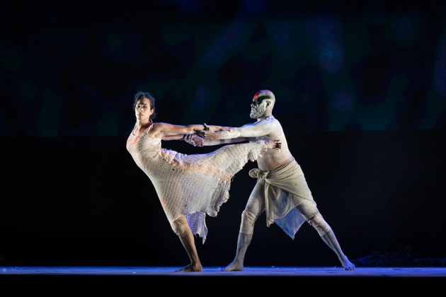 Bangarra Dance Theatre in scenes from 'Spirit'.
Photo: JACQUI MANNING