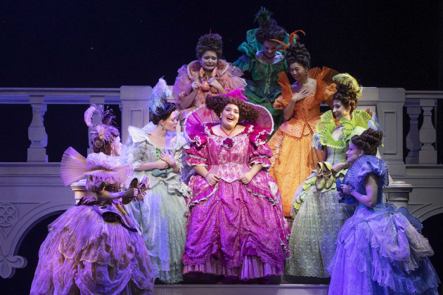 Bianca Bruce as Charlotte with ensemble.