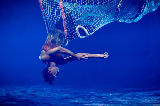 Daniel Mateo in Glory Tuohy-Daniell&rsquo;s work 'Keeping Grounded'. Photo by Daniel Boud.