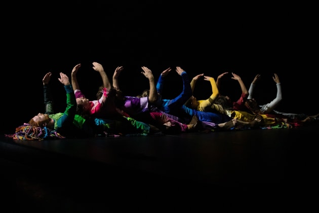 The Dancenorth ensemble in 'Wayfinder'. Photo by David Kelly.