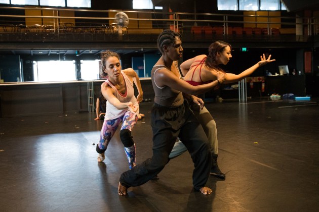 Elma Kris (centre) with Deborah Brown (left) and Sheppard Miyagan. Photo: TIFFANY PARKER