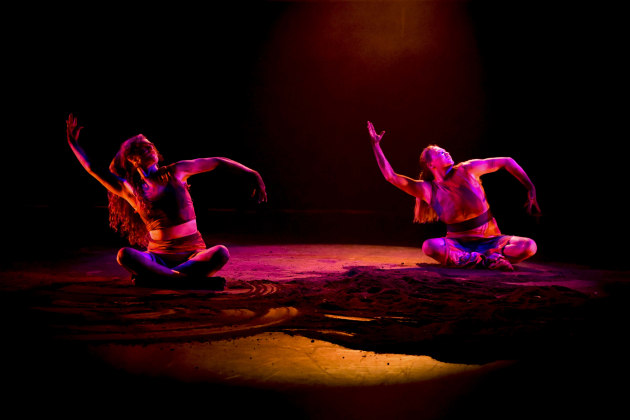 Erica Dixon and Tayla Jackson perform in Jackson's 'Missing Country'. Photo by Lisa Haymes.