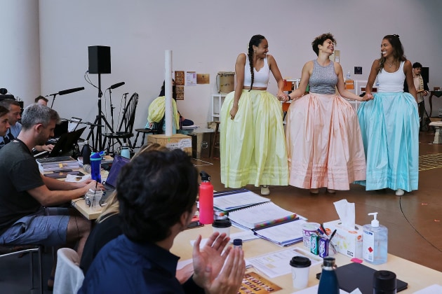 Elandrah Eramiha, Akina Edmonds and Chlo&eacute; Zuel: Sydney rehearsals.