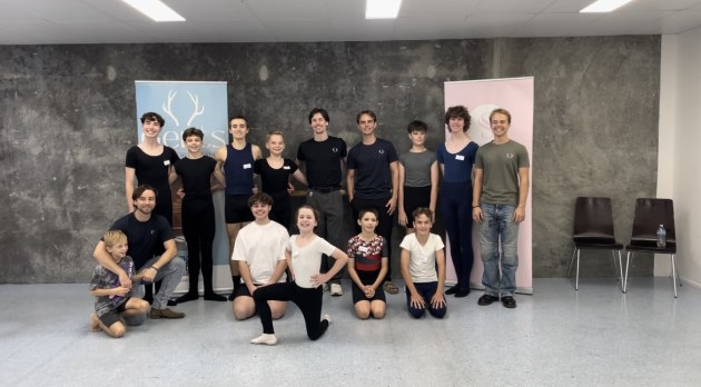 Inspiring the next generation: Daniel Gaudiello and Gabriel Rogers at their recent free boys' day in Brisbane.