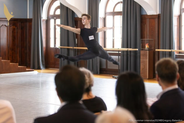 Samuel demonstrating his skills at the Summer Intensive. Photo by Gregory Batardon.