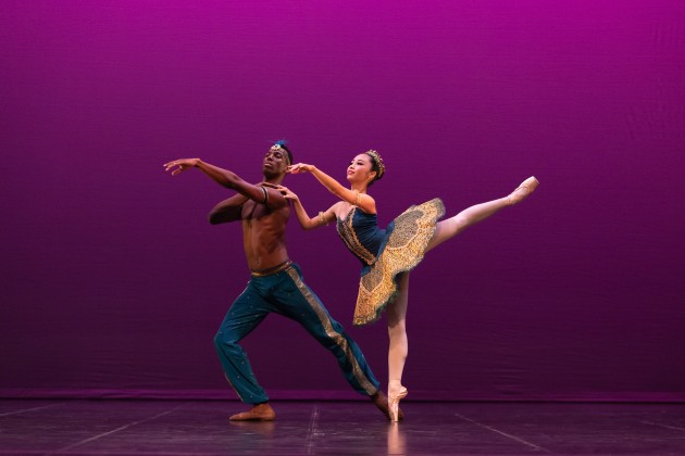 Juan Carlos Osma and Mayume Noguromi in Le Corsaire pas de deux for GALA. Photo by Bradbury Photography