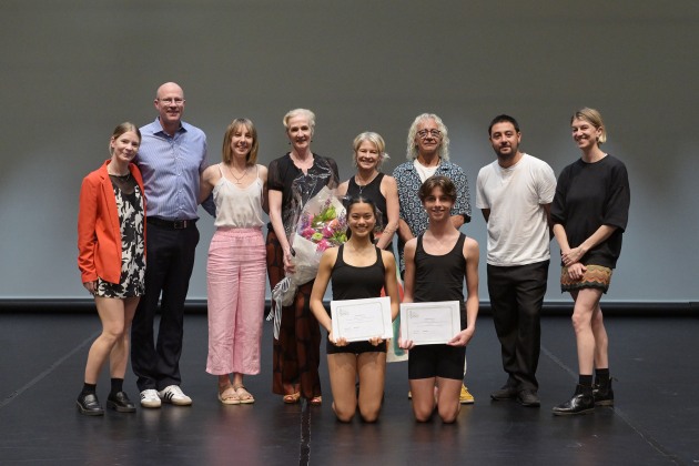 Junior winners Jaide Almeida and Finley Adams with the judges. Photo by BWP Studios