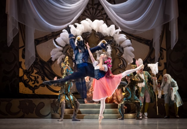 Kristin Barwick as Little Red Riding Hood and Jack Whiter as the Wolf. Photo: Bradbury Photography.