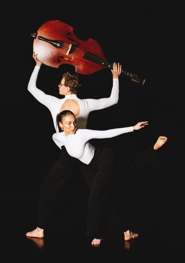Laura Box and Ronan Armstrong in Scimm Dance Company's 'Mechorstra'.  Photo by T Studios