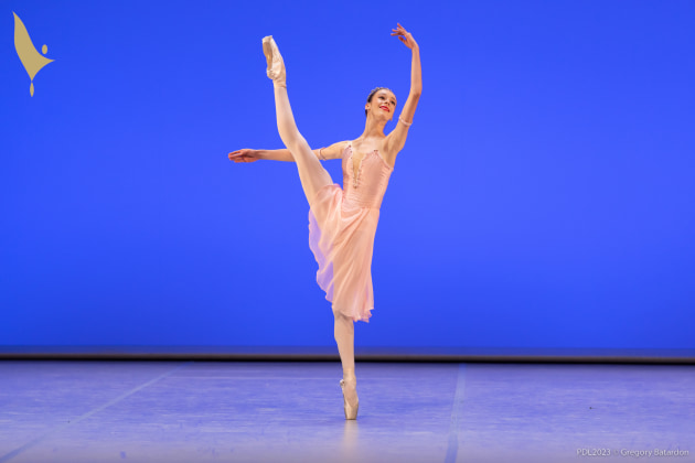 Emily Sprout performing in the finals. Photo by Gregory Batardon