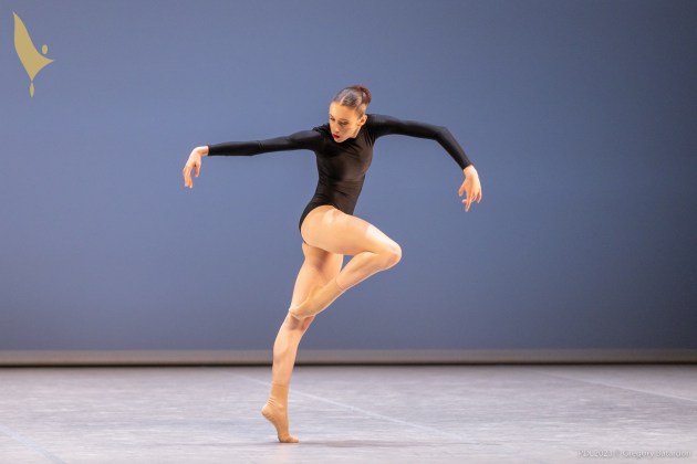 Emily Sprout performing in the finals. Photo by Gregory Batardon