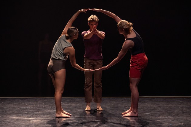The ensemble in Omer Backley Astrachan's 'Fugue'. Photo: Daniel Boud.