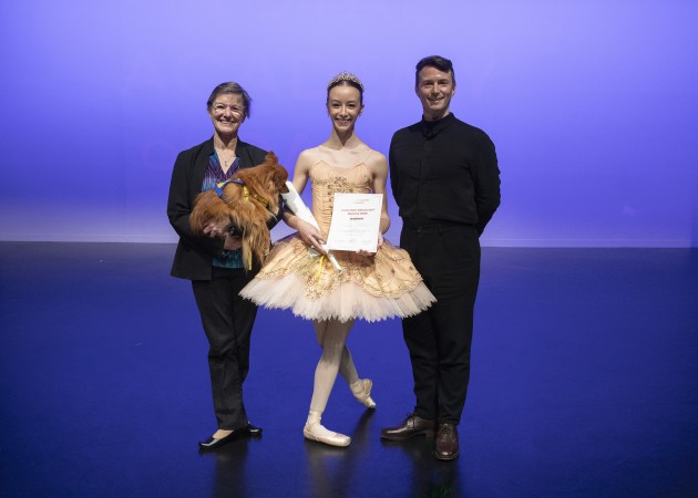 Winner Sienna Westcott with Adjudicators Ross Hannaford and Lindsay Ellman-Brown. Image supplied by Royal Academy of Dance Australia